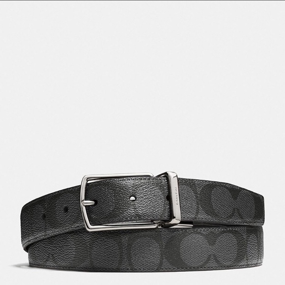 Coach Other - NWT Coach Signature Belt Charcoal Black